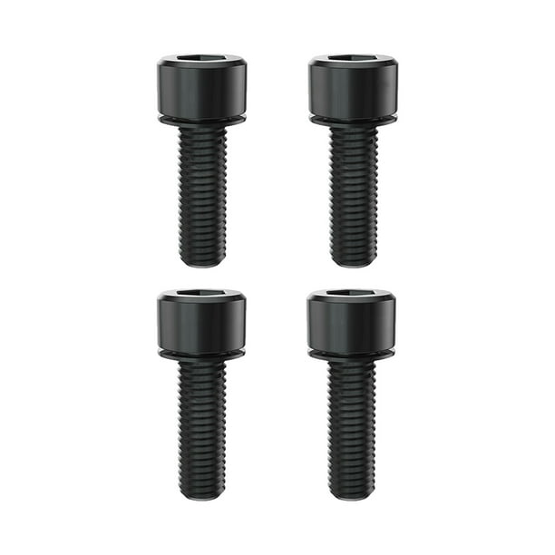 Toystoory 4 piezas de fijación de freno de disco Blot componente modificado tornillos fijos tornillo de brazo de manivela accesorio de Ciclismo Negro M6x20