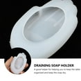 thumbnail image 3 of LABSERRON Soap Dishes 1Pack Silicone Soap Case White 3.93X2.36X0.79in For Bathroom And Kitchen Soap Storage, 3 of 8