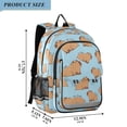 thumbnail image 2 of FORMRS Unisex School Backpack 17" Student Travel Bag with Laptop Compartment, Cartoon Capybara Pattern, 2 of 7