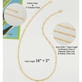 thumbnail image 5 of Dainty 18K Gold Plated Link Chain Choker Paperclip Necklace for Women Simple Beads Station Satellite Chain Choker Necklace Minimalist Infinity Chain Layering Jewelry 16”, 5 of 7