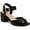 Black, variant on Womens Townsonn Faux Leather Ankle Strap Block Heels