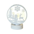 thumbnail image 2 of YOHAVEN Wrought Iron LED Christmas Night Light, Hollow Glowing Table Window Ornament Holiday Home Office Decor Battery Operated Christmas Display, 2 of 6
