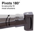 thumbnail image 6 of Adjustable Double-Curved Shower Rod in Oil-Rubbed Bronze, Aluminum with Zinc Hardware, 44 to 70 Inches, Wall Mounted, 6 of 7
