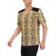 thumbnail image 4 of Camiseta de hombre con estampado de leopardo INSPIRE CHIC, cuello en V, mangas cortas, M, estampado de serpiente, 4 of 6