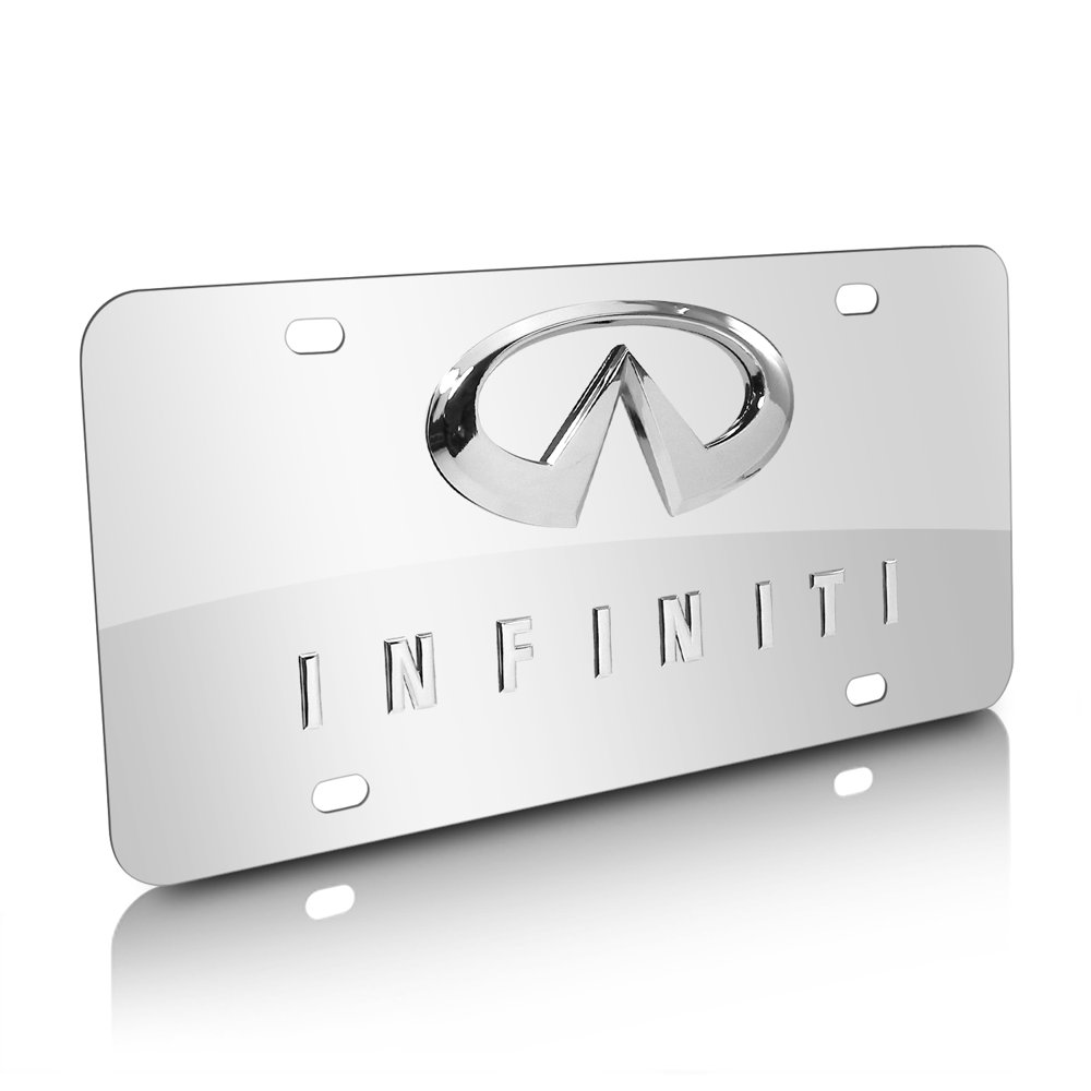 Infiniti Double 3D Logo Chrome Stainless Steel License Plate Walmart