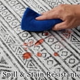 thumbnail image 5 of Area Rug 10'x13' Boho Textured Design Living Room Non Slip Low-Pile Soft Tribal Print Bedroom Rug Stain Resistant Playroom Carpet Office Grey, 5 of 7