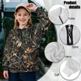 thumbnail image 6 of Uorisanigo Girls Half Zip Pullover Sweatshirt Oversized Long Sleeve Pullover Top Outerwear for Vacation Shopping Exercise Wear Dead Branch and Leaf Print Athletic Shirts Tops, 6 of 7