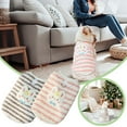 thumbnail image 5 of Toywjx Pet Casual Stripe Dog Plush Clothe Cute Cartoon Pattern Plush Warm Clothing for Dog Cat Cute Pet Dress up Accessories Home Decor Gifts (Pink Stripe,1 Pcs )(#B1-S), 5 of 5