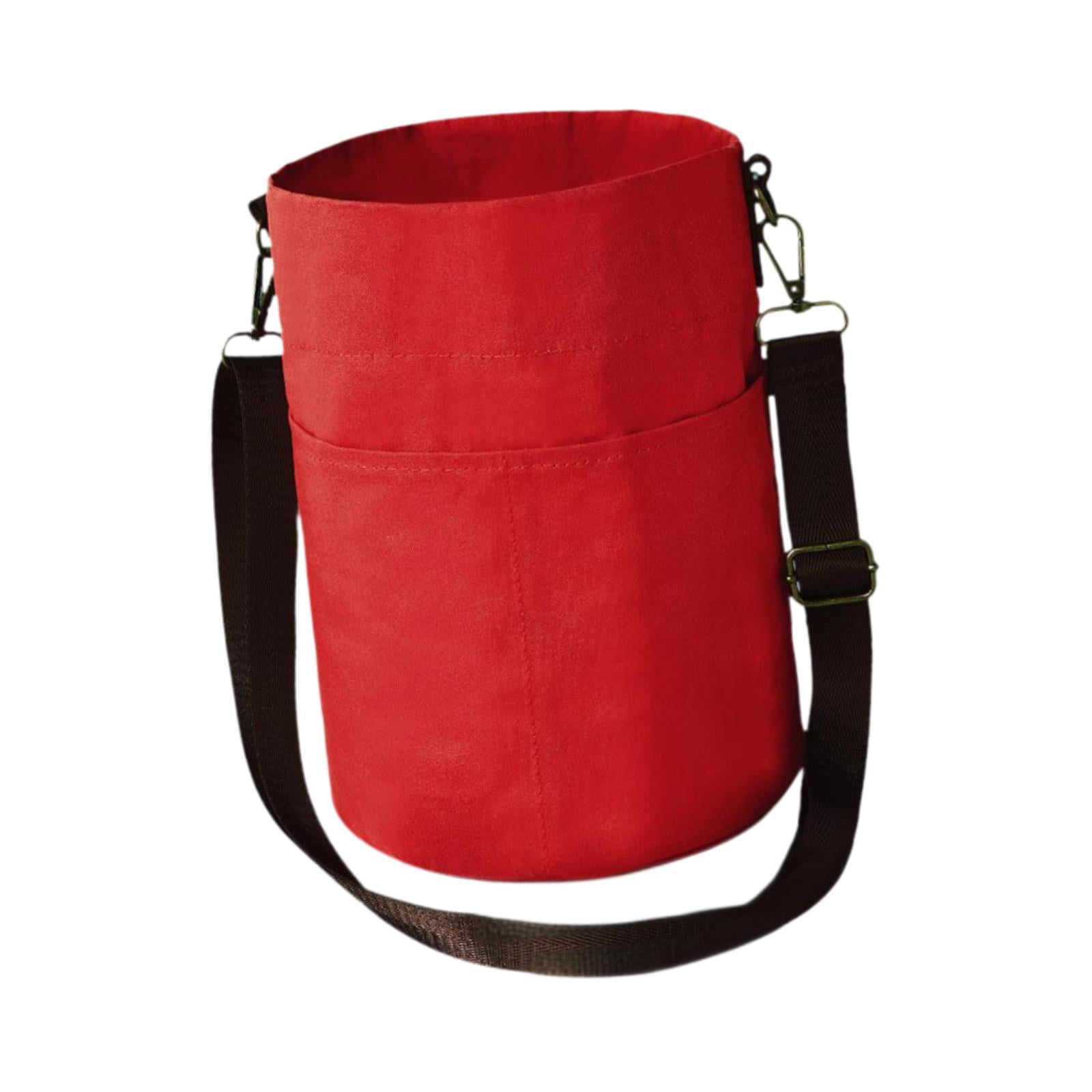 HILABEE Yarn Storage Organizer, Knitting Bag, Handbag, Knitting Tote, Sturdy Carrying Bag, Sewing Accessories, Crochet Bag, Yarn Holder Red