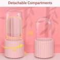 thumbnail image 2 of Makeup Brush Organizer, 360 Degree Rotatable Round Spinning Makeup Brush Holder with Lid Brush Storage Box Containers C, 2 of 5