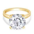 thumbnail image 2 of AFFY 2 1/2 Carat 9MM Round Cut Lab Created Moissanite Diamond Solitaire Engagement Ring For Women In 14K Yellow Gold Plated 925 Sterling Silver (Clarity : VVS1, 2.50 Cttw)-8, 2 of 6