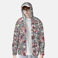 thumbnail image 2 of Fotbe Veste de Protection Solaire UPF 50+ pour Hommes et Femmes avec Fleurs, à Capuche, Rafraîchissante, avec Poches, Randonnée, Performance Extérieure-3TG, 2 of 7