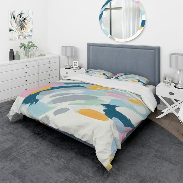 Designart 'Geometric Vortex II' Geometric Bedding Set - Duvet Cover & Shams
