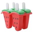 thumbnail image 1 of XIANXIAN Watermelon Shape Popsicle Molds, Ice Pop Plastic Molds 6 Cavities, Ice Cream Pop Mold, Plastic Popsicles Molds, DIY Ice Pop Molds with Sticks, 1 of 9
