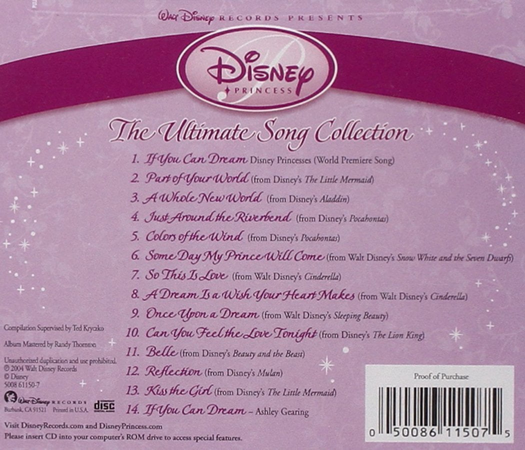 Disney Disney Princess The Ultimate Song Collection Cd Walmart Com