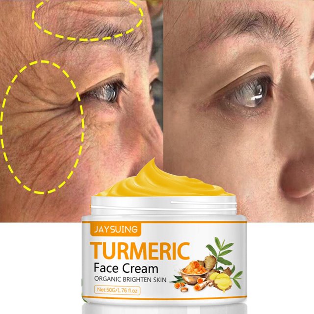 Crema facial para eliminar arrugas de cúrcuma, reafirmante de líneas finas, ilumina el cuidado de la piel, blanqueador, hidratante, antienvejecimiento, Cosméticos Coreanos