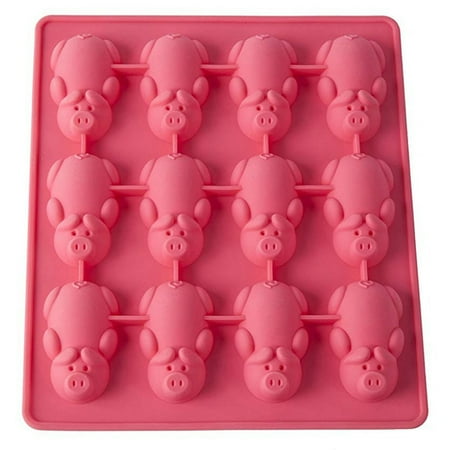 

Trayknick 12 Little Pigs Silicone Mousse Cake Baking Mould Cartoon Biscuit Fondant Mold