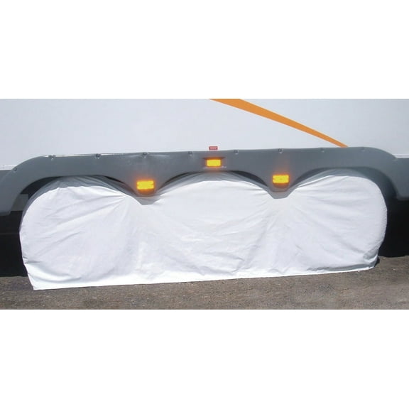 ADCO 3982 White Large Triple Axle Tyre Gard Wheel Cover, (Fits 30"-32")