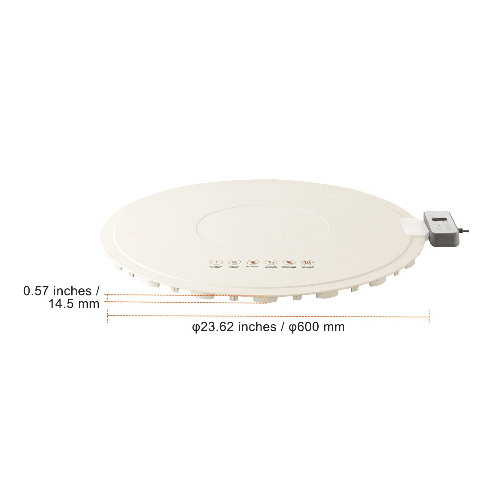 Electric Warming Tray with Touch Screen, 4 Modes & Adjustable Temp, Child Lock & Auto Shut-Off, Silicone Roll-Up Design, for Parties & Daily Dining