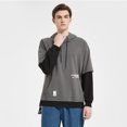 thumbnail image 4 of Contrast Color Pullover Hoodie Mens Patchwork Hoodies Men, 4 of 6