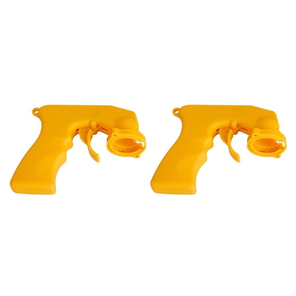 Kenally Adaptadores de pulverización de pintura de mano Manija que mantiene el gatillo completo Mantenimiento resistente al desgaste Pintura automática Amarillo 2piezas Kenally CBP096443
