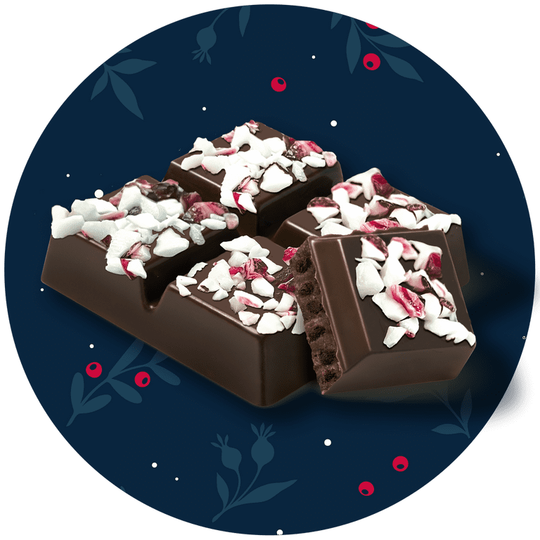 Pack of 6), ChocXO Dark Milk Organic Peppermint & Cookie Crunch