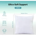 thumbnail image 3 of ROYALE LINENS Throw Pillow Insert - Square Pillow - Bed & Couch Pillow - Sofa Pillow Insert - Decorative Pillow Insert - Inner Cushion - Pillow & Shams Stuffer White 2 Pack 16 x 16 Inch Pillow Insert, 3 of 10