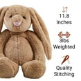 thumbnail image 4 of 3lb Brown Bunny Weighted Stuffed Animal Plush for Anxiety, Ultra Soft Plushie, 11.8 Inch Tall, Toys for Kids, 4 of 8