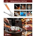 thumbnail image 6 of Jorunhe Grill Spatula Fork Set of 2, 16" Long BBQ Tools with Wooden Handle for Outdoor Grill, 6 of 8