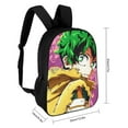 thumbnail image 2 of Deku Mha You Are Next School Bag Laptop Backpack Casual Shoulders Daypack Bookbag Student Satchel Adjustable Knapsack Rucksack 17 Inch, 2 of 8