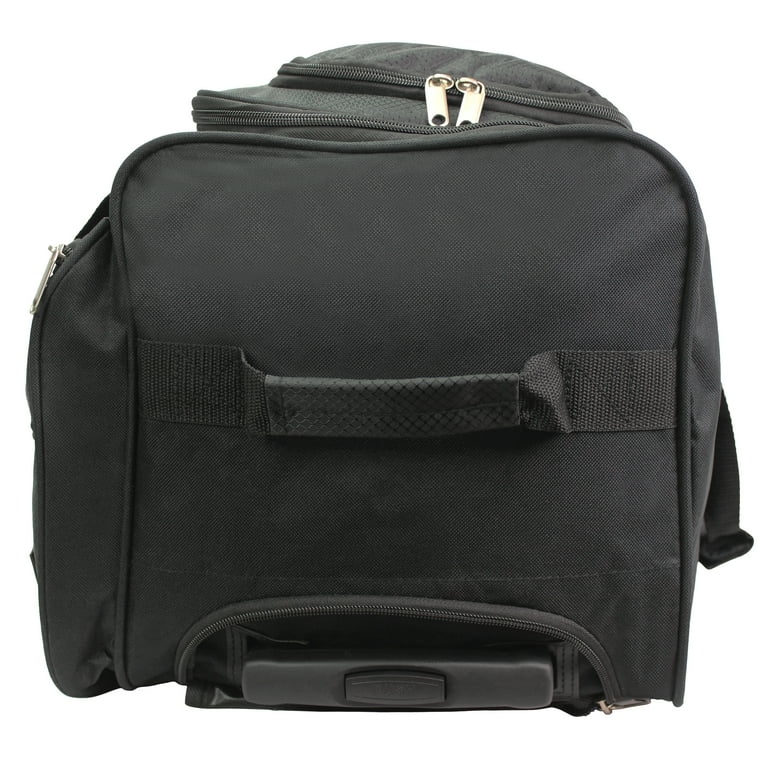 Free Shipping! Dejuno 20-Inch Carry-On Rolling Duffle Bag - Black
