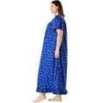 thumbnail image 6 of Dreams & Co. Plus Size Long Floral Print Cotton Gown, 6 of 7