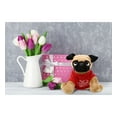 thumbnail image 5 of DolliBu I LOVE YOU Pug Dog Plush- Cute Stuffed Animal with Red Shirt For Valentine, Anniversary, Romantic Date, Boyfriend, or Girlfriend Gift - 9 Inches, 5 of 6
