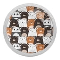 thumbnail image 1 of 4PCS Round Bear Cabinet Fluorescence Knob Glowing in the Dark Furniture Drawer Pulls Handle with Screws, 1 of 5