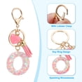 thumbnail image 4 of Uxcell Initial Letter Keychain, Letter O Heart Design Charm with Tassels Decorative Alphabet Pendants for Bag Backpack DIY Craft, Pink, 4 of 6