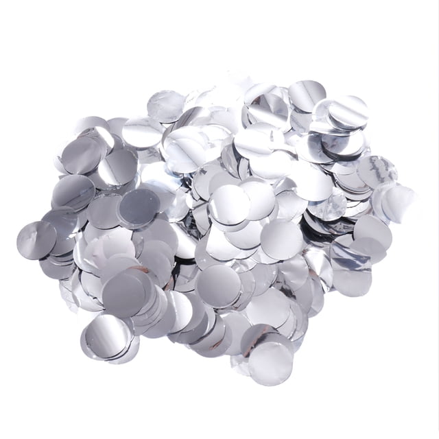 1 Pack Romantic Paper Confetti Round Cuttings Paper Cuttings Table Throwing Confetti for Wedding Party (Silver)