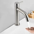 thumbnail image 5 of Single Hole Bathroom Faucet, Modern Stainless Steel Brushed Nickel Faucet, High-Performance Durable Aerator, Single Handle Control for Easy Water Adjustment, Ceramic Valve Core, 5 of 5