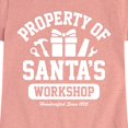 thumbnail image 3 of Instant Message - Property Of Santas Workshop Christmas - Toddler & Youth Girls Short Sleeve Graphic T-Shirt, 3 of 6