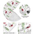 thumbnail image 2 of FMSHPON Watercolor Flamingo Pattern Xmas Christmas Tree Skirt Stand Mat for Holiday Party Decoration Indoor Outdoor 36 inches, 2 of 6