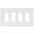thumbnail image 2 of Leviton SJ264-SW White Screwless Snap-On Polycarbonate Four Gang Decora Wall Plate, 2 of 2
