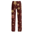 thumbnail image 3 of Fabrcox Christmas Women's Black Pajamas Bottoms S-3xl Loose Fit Soft and Comfortable Lounge Christmas Pj Bottoms for Women Deep Red L, 3 of 6