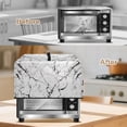 thumbnail image 4 of Whosucclay White Marble Print Microwave Oven Cover Microwave Oven Grill Cover Protector Kitchen Small Appliance Protector Dust Protection Kitchen Decor 20.9" x 15.7" x 12.4"inches-L, 4 of 7