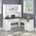 thumbnail image 2 of Bush Furniture Fairview 60" W L Shaped Desk with Hutch, White/Gray, 2 of 7
