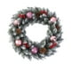 thumbnail image 2 of Corona de flores de PVC para decoración navideña de 40 cm, guirnalda artificial con plantas verdes falsas, decoración para ventanas, puertas, Halloween, otoño, adornos navideños., 2 of 6