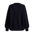 thumbnail image 5 of thefnos Women's Knit Open Front Sweaters Chunky Loose Long Sleeve Button Cardigan Outerwear Ladies Oversized Coat Casual Fall Winter Outfit, Black S, 5 of 8