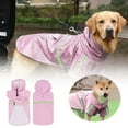 thumbnail image 1 of Impermeable para mascotas Impermeable cortavientos con capucha y tiras reflectantes Poncho para perros medianos y grandes de 4,5 a 8 kg, 1 of 7