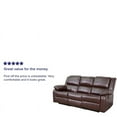 thumbnail image 5 of Emma + Oliver Brown LeatherSoft Sofa with Two Built-In Recliners, 5 of 12