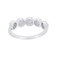 thumbnail image 4 of Halo Half Eternity Band Round CZ 925 Sterling Silver Size 4, 4 of 7