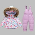 thumbnail image 4 of ATOGUTA Snow Sets Kids Girls 2-Piece Ski Jacket and Snowbib Snowsuit Set Windproof Waterproof Winter Outerwear Size 1T-6, Purple, 4 of 6