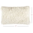 thumbnail image 4 of Long Ivory Shag Throw Pillow, 4 of 7